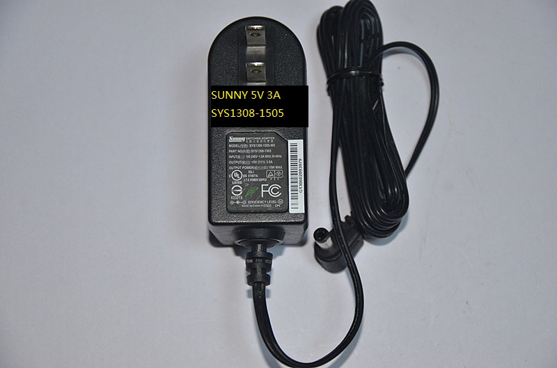 New SUNNY SYS1308-1505 SYS1308-1505-W2 5V 3A AC/DC ADAPTER POWER SUPPLY